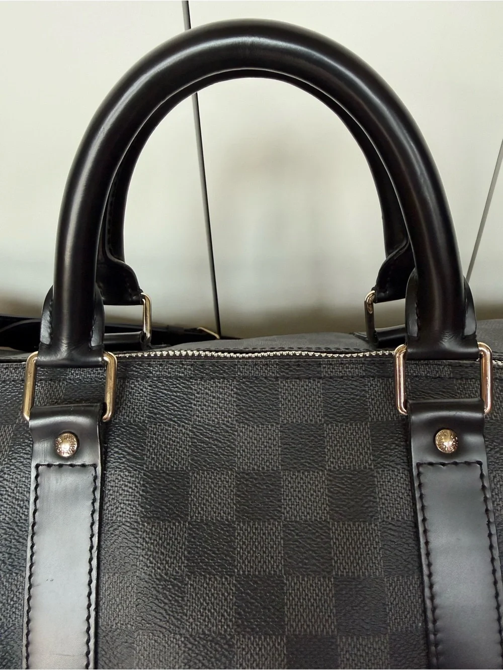 Louis Vuitton Black Damier Graphite Duffel Bag